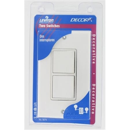 Leviton Leviton Mfg C22-05679-00W White Commercial Grade Decora AC Combination Switch Ro C22-05679-00W
